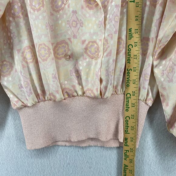 CASTLEBERRY CLUB Set Suit 12 Floral Double Breasted Top & Pleated Skirt Pink USA - Picture 13 of 16